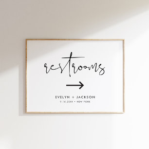 ステラ結婚のトイレこの方向の矢印 ポスター