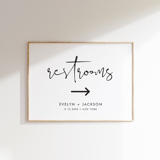 ステラ結婚のトイレこの方向の矢印 ポスター