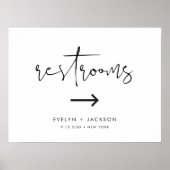 ステラ結婚のトイレこの方法の矢印の標識 ポスター (正面)