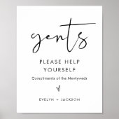 ステラ結婚のメンズバスルームのバスケットグッズの看板 ポスター (正面)