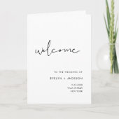 ステラ結婚式 プログラム折り畳みカード サンキューカード (正面)