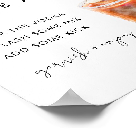 ステラ血メアリーバー標識 ポスター (角)