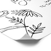 ステラ開花バー、フラワーバー、DIYブーケ標識 ポスター (角)