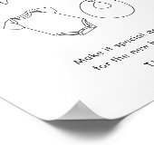 ステラ飾よだれかけとベビー衣装ボディスーツの看板 ポスター (角)