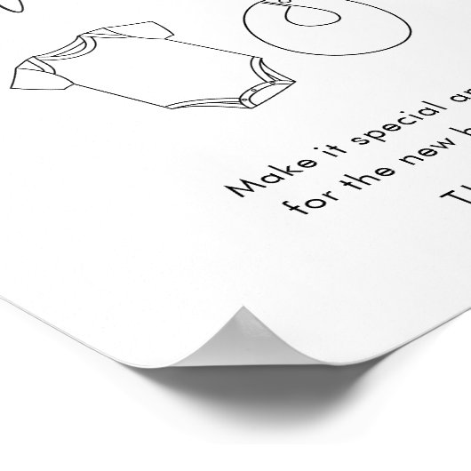 ステラ飾よだれかけとベビー衣装ボディスーツの看板 ポスター (角)