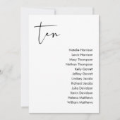 ステラ ウェディング 席次札 - テーブル10 招待状 (正面)