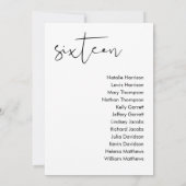 ステラ ウェディング 席次札 - テーブル16 招待状 (裏面)