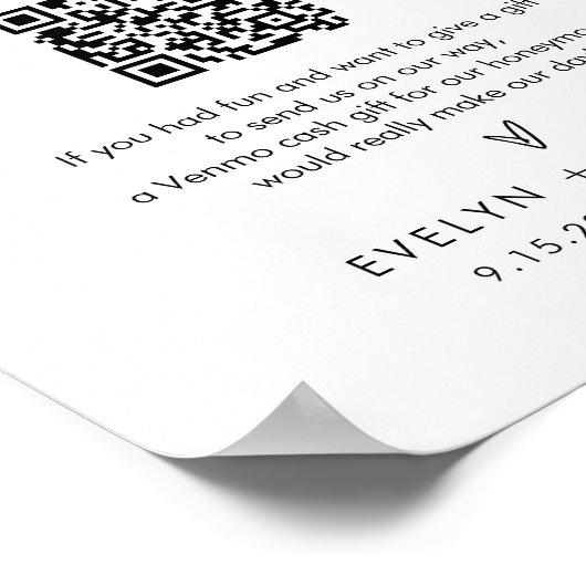 ステラ・ハネムーン結婚基金のサイン ポスター (角)