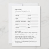 ステラ ブライダルシャワー リブ  -  記入するゲーム 招待状 (裏面)