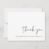 ステラ モダン フォト ウェディング サンクス カード (正面)