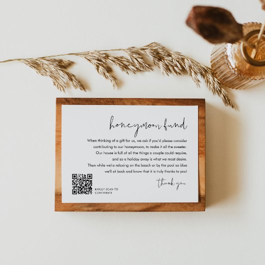 ステラ 結婚式 ハネムーン基金 QRコード エンクロージャーカード