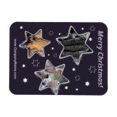 ステリカスタムーシニアホーム気に写真クリスマス マグネット (横)