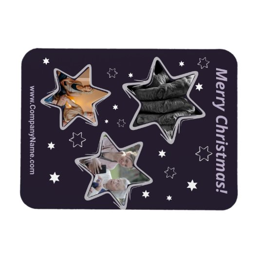 ステリカスタムーシニアホーム気に写真クリスマス マグネット (横)