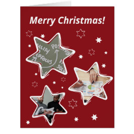 ステリーカスタムフォトレッドライフコーチクリスマスカード