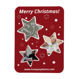 ステリーカスタムフォトレッドライフコーチクリスマス マグネット