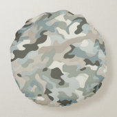 ステルスブルー迷彩柄波 ラウンドクッション (裏面)