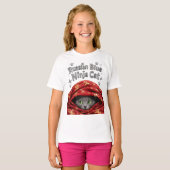 ステルス性とでんぷん質:ロシアンブルーの忍者猫 Tシャツ (正面フル)