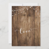 ステルス・ドゥ・タイポグラフィー・ラスティック・ウッド・アニバーサリー 招待状 (裏面)