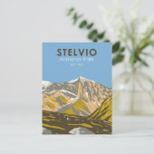 ステルヴィオナショナルパークイタリアセントラルアルプスヴィンテージ ポストカード (スタンド正面)