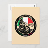 ステルヴィオ峠 | Passo Dello Stelvio |オートバイ ポストカード (正面/裏面)