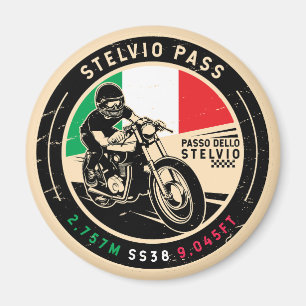 ステルヴィオ峠 Passo Dello Stelvio オートバイ マグネット