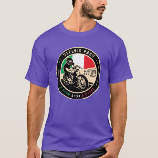 ステルヴィオ峠 Passo+Dello+Stelvio バイク ファミリー Tシャツ