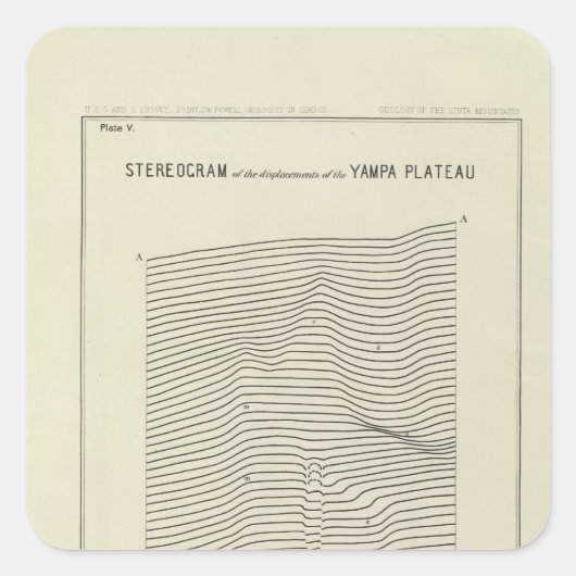 ステレオグラムウインタ山脈 スクエアシール (正面)