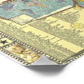 ステレオタイプの世界地図 ポスター (角)