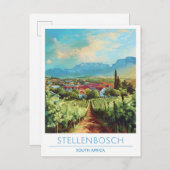 ステレンボッシュ南アフリカヴィンテージ旅行 ポストカード (正面/裏面)