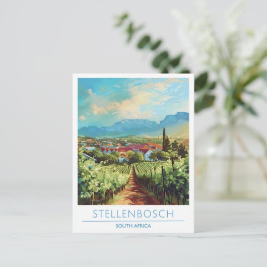 ステレンボッシュ南アフリカヴィンテージ旅行 ポストカード (スタンド正面)