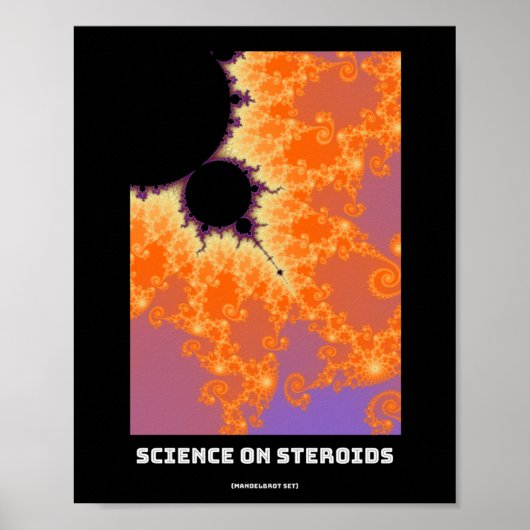 ステロイドに関する科学Mandelbrot fractal – 科学 ポスター (正面)