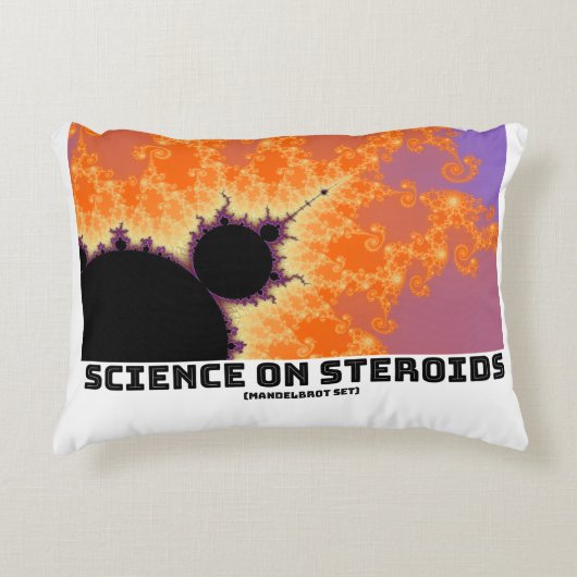 ステロイドのフラクタルに関する科学 アクセントクッション (正面)