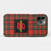 ステワートロイヤルタータンチェックモノグラム名入り Case-Mate iPhoneケース (裏面(横))