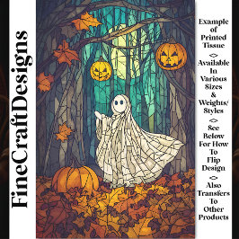 ステンお洒落ドグラス幽霊AB5デコページ 薄葉紙