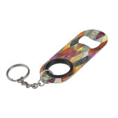 ステンはっきりしたドグラス美術 キーホルダー栓抜き (正面アングル)
