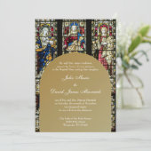 ステンエレガントドグラスクリスチャン結婚ズ 招待状 (スタンド正面)