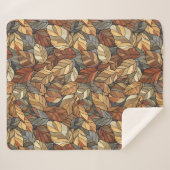 ステンエレガントドグラス紅葉素朴 – 秋 シェルパブランケット (正面(横))