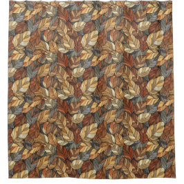 ステンエレガントドグラス紅葉素朴 – 秋 シャワーカーテン