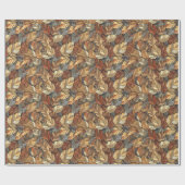 ステンエレガントドグラス紅葉素朴 – 秋 ラッピングペーパー (フラット)