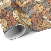 ステンエレガントドグラス紅葉素朴 – 秋 ラッピングペーパー (ロールコーナー)