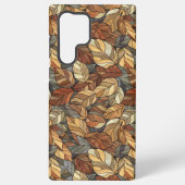 ステンエレガントドグラス紅葉素朴 – 秋 SAMSUNG GALAXYケース (裏面)