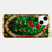 ステンエレガントドグラス赤い花 Case-Mate iPhoneケース (裏面 (横))