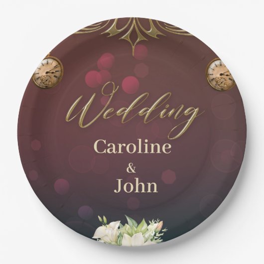 ステンエレガントパンクデザイン ペーパープレート (正面)