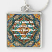 ステンカスタムドグラスモザイクパターンイランの贈り物 キーホルダー (正面)