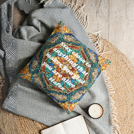 ステンカスタムドグラスモザイクパターンイランの贈り物 クッション