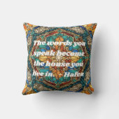 ステンカスタムドグラスモザイクパターンイランの贈り物 クッション (裏面)