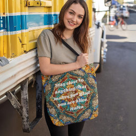 ステンカスタムドグラスモザイクパターンイランの贈り物 トートバッグ