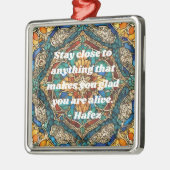 ステンカスタムドグラスモザイクパターンイランの贈り物 メタルオーナメント (左)