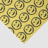ステンカッコいいドハッピー笑顔顔のパターン黄色 薄葉紙 (詳細)