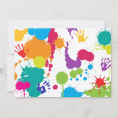 ステンカラフルト付きアーティス絵を描ト招待状 招待状 (裏面)